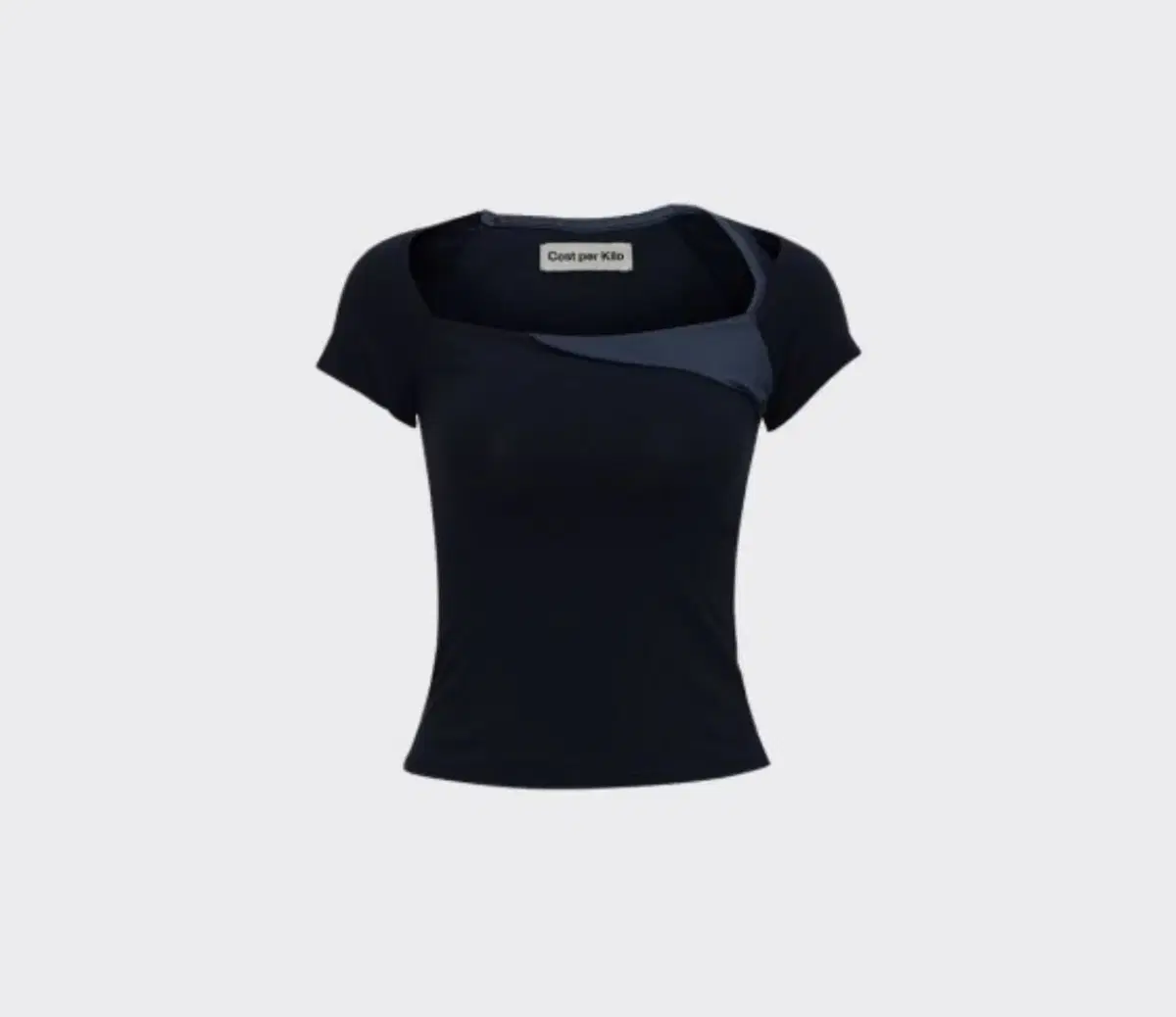 코스트퍼킬로 square neck T navy S